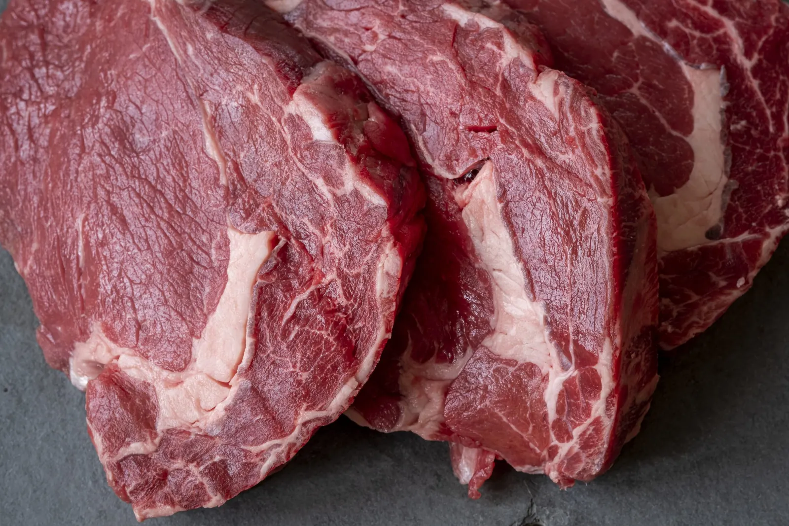 Thick-cut beef steaks